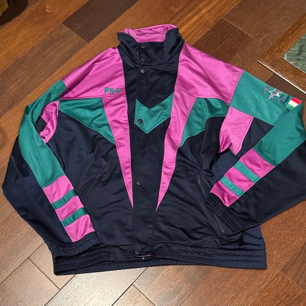Fila Vintage Team Italia color blocked zip jacket